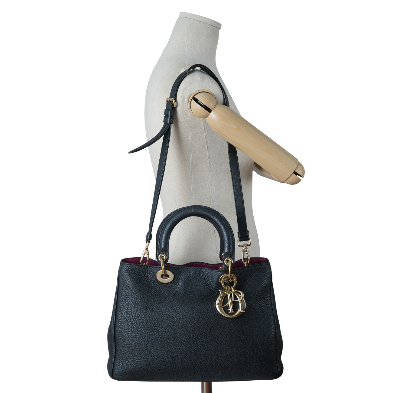 CHRISTIAN DIOR(USED)크리스찬디올 레더 토트 겸 숄더백